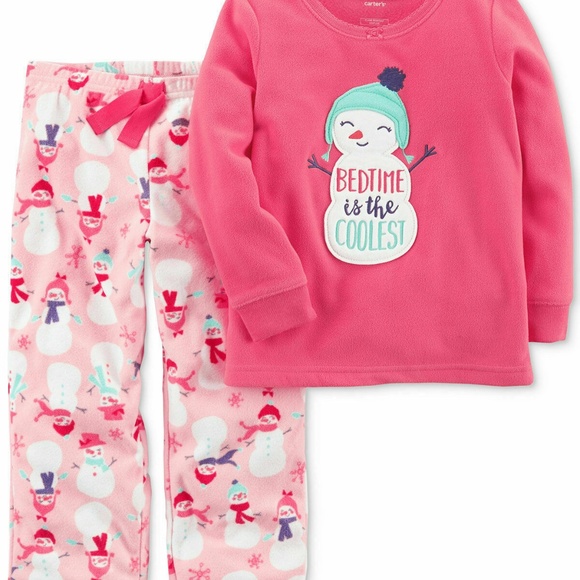 Carter's Other - Carters Winter Fleece Pink 2 pc Pajamas Girls 10